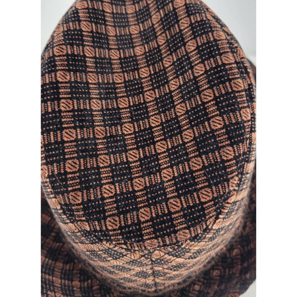 True Gear 100% Wool Fedora Brown Black Plaid Tweed - Picture 5 of 12